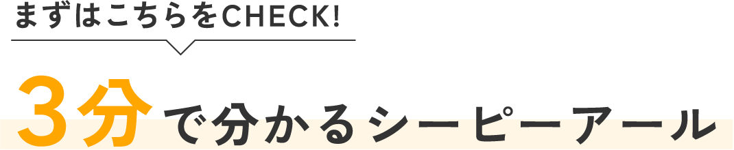 まずはこちらをCHECK!３分で分かるシーピーアール